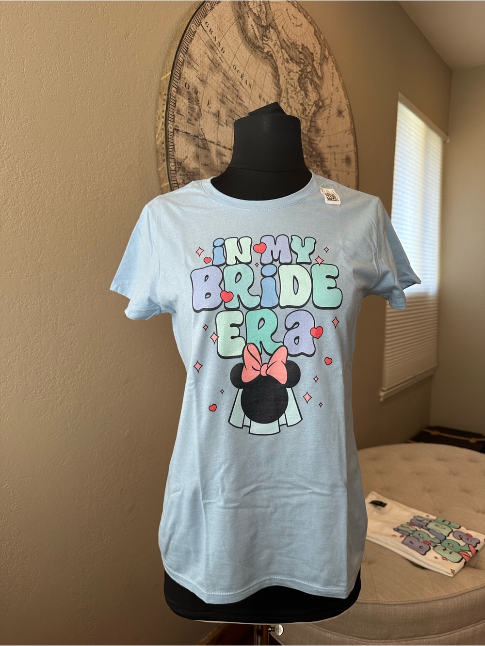 Baby Blue Disney Bride T Shirt XS
